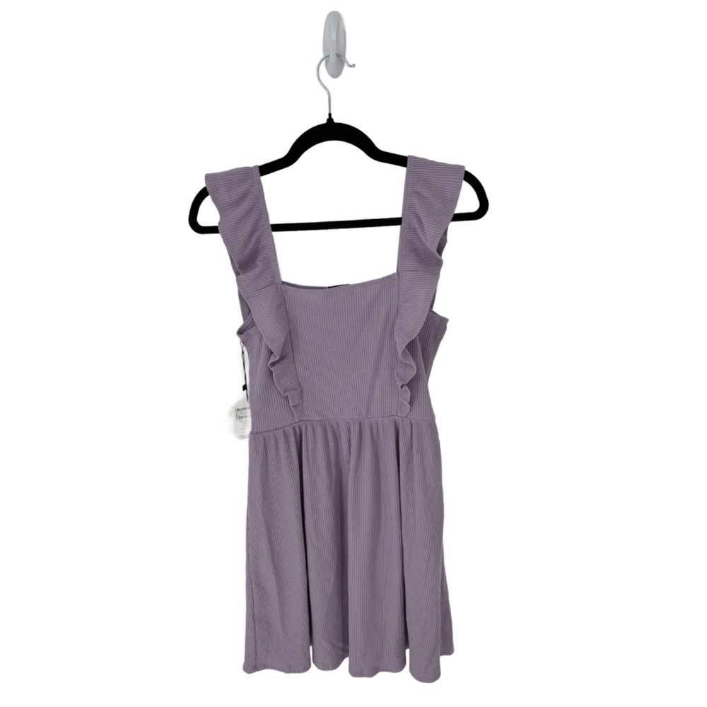 Lost & Wonder Ruffle‎ Strap Skater Mini Dress Womens Purple Size S $68 - Picture 2 of 2